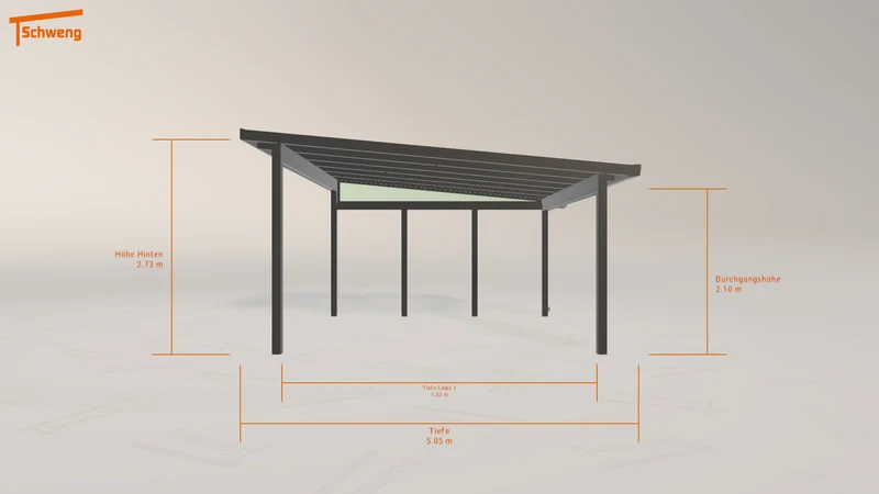 #DE Schweng Pultdachcarport S400 (ID v454mp)