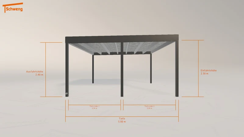 #DE Schweng Flachdachcarport C600+ (ID bk93y3)