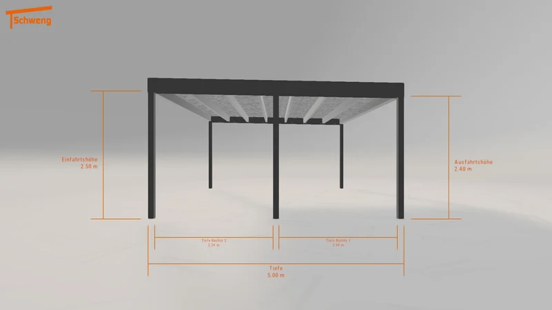 #DE Schweng Flachdachcarport C600+ (ID bk93y3)