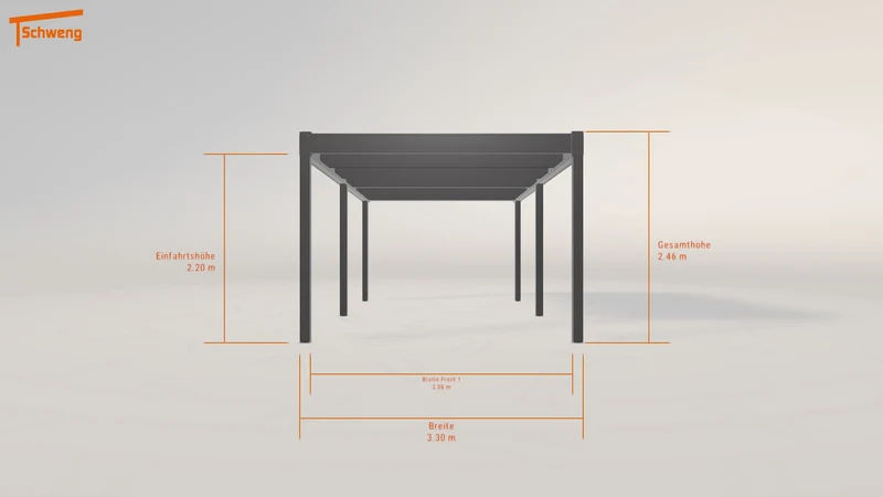 #DE Schweng Flachdachcarport C600 (ID w379qz)