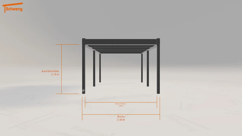 #DE Schweng Flachdachcarport C600 (ID w379qz)
