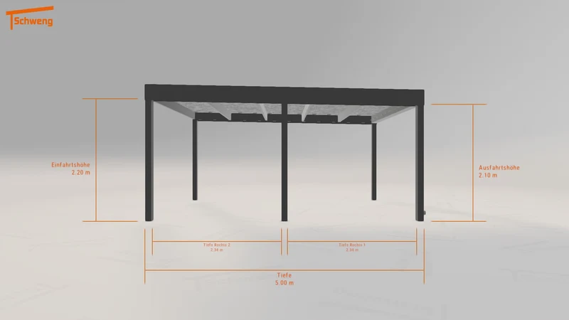 #DE Schweng Flachdachcarport C600 (ID w379qz)
