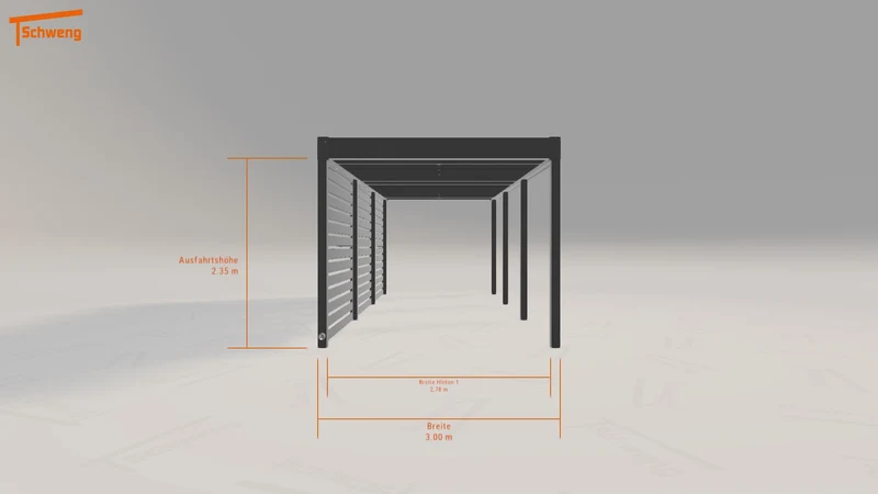 #DE Schweng Flachdachcarport C600+ (ID n5wxn3)