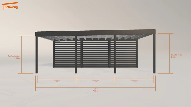#DE Schweng Flachdachcarport C600+ (ID n5wxn3)