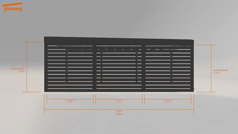 #DE Schweng Flachdachcarport C600+ (ID n5wxn3)