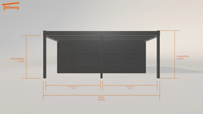 #DE Schweng Flachdachcarport C600+ (ID k2wy9y) #MTG