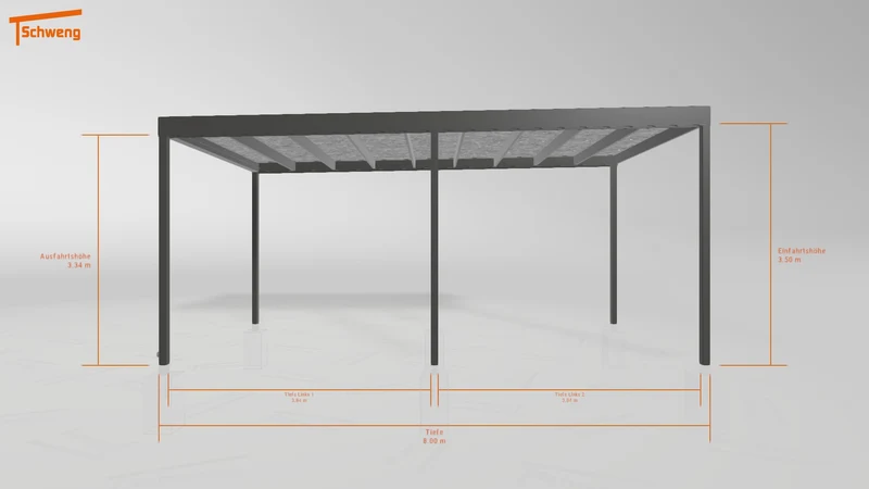 #DE Schweng Flachdachcarport C600 (ID jj8n2w)