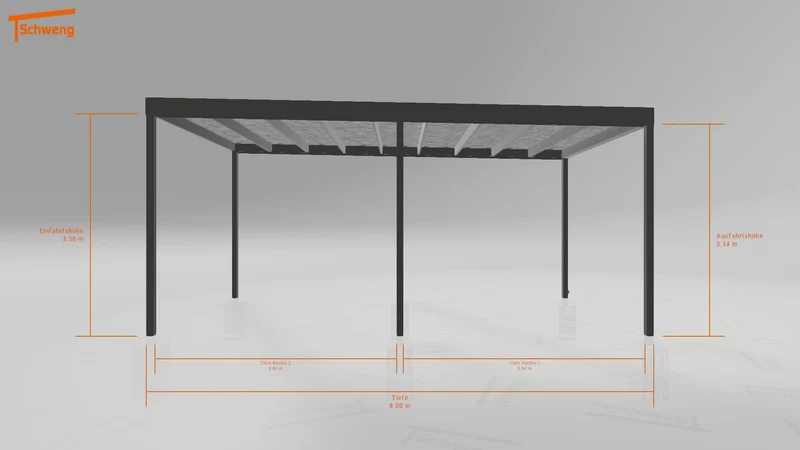 #DE Schweng Flachdachcarport C600 (ID jj8n2w)