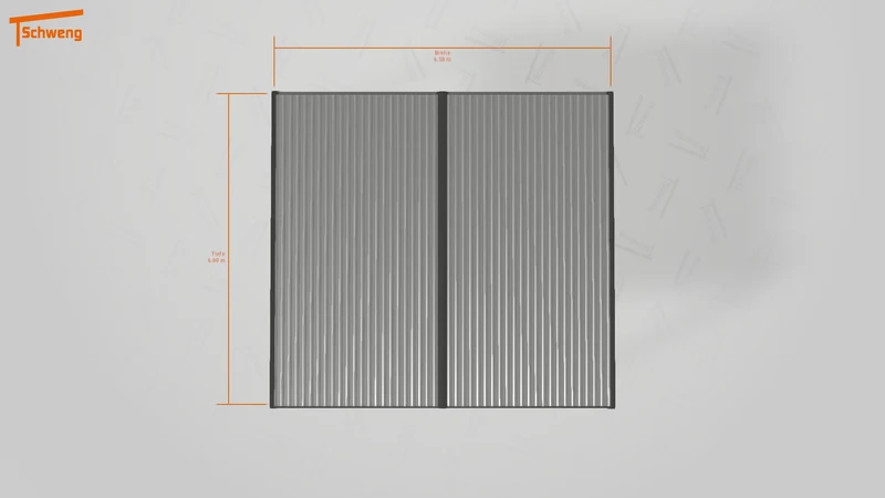 #DE Schweng Flachdachcarport C600 (ID 85pymm)