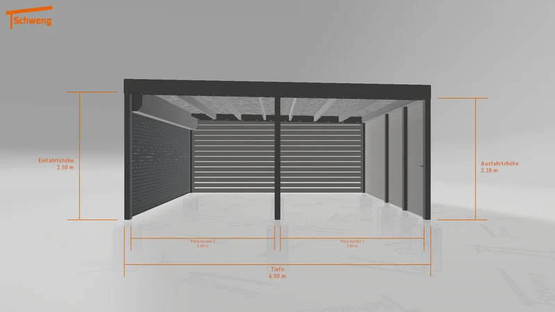 #DE Schweng Flachdachcarport C600+ (ID k2j3pg) #MTG