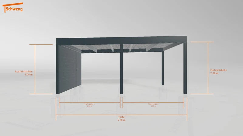 #DE Schweng Flachdachcarport C600 (ID jj83bx) #MTG