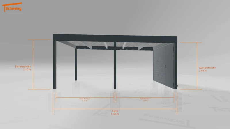 #DE Schweng Flachdachcarport C600 (ID jj83bx) #MTG