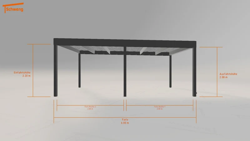 #DE Schweng Flachdachcarport C600 (ID zbrg5y)
