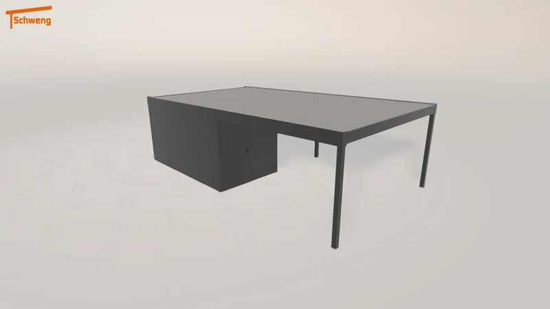#DE Schweng Flachdachcarport C600 (ID 85dm27)