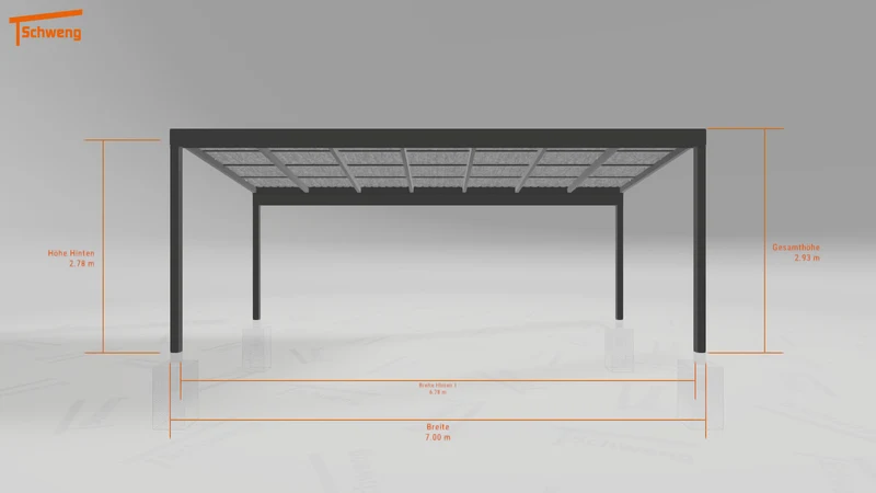 #DE Schweng Pultdachcarport S400 (ID 42wgrd)