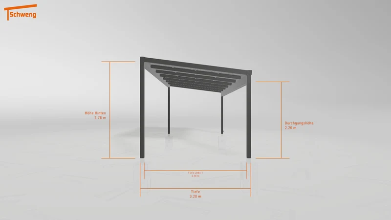 #DE Schweng Pultdachcarport S400 (ID 42wgrd)