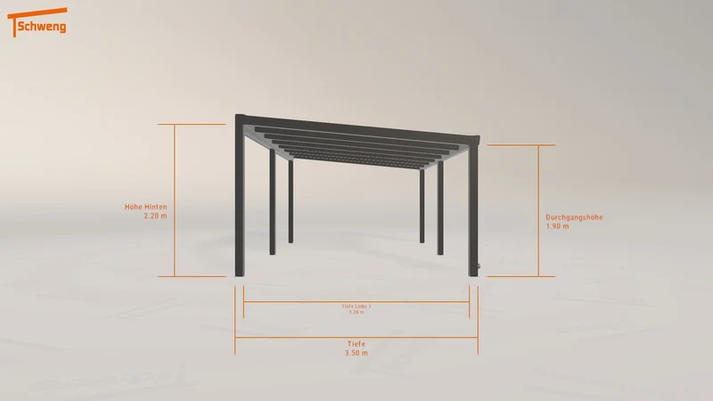 #DE Schweng Terrassenüberdachung S350 (ID dvk392)