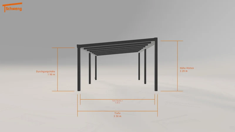 #DE Schweng Terrassenüberdachung S350 (ID dvk392)
