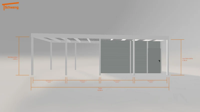 #DE Schweng Flachdachcarport C600 (ID jjz28x) #MTG
