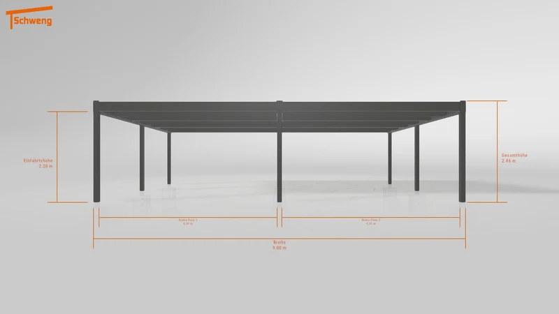 #DE Schweng Flachdachcarport C600 (ID bkp955)