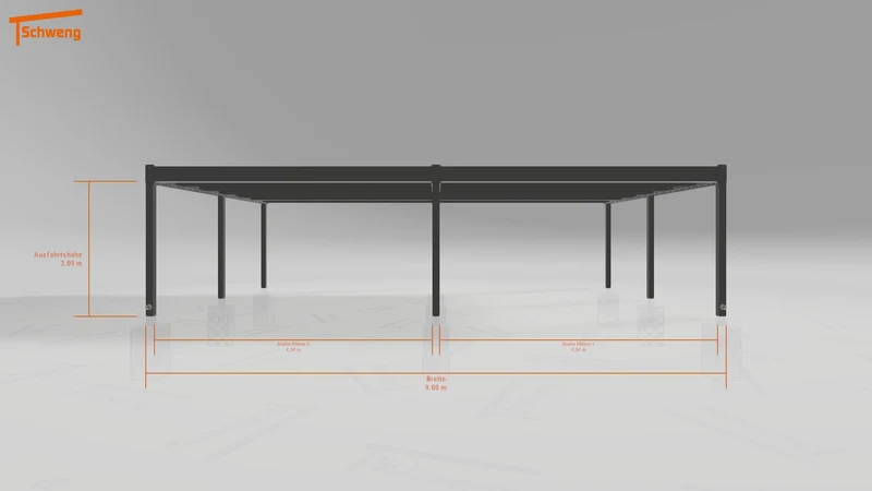 #DE Schweng Flachdachcarport C600 (ID bkp955)