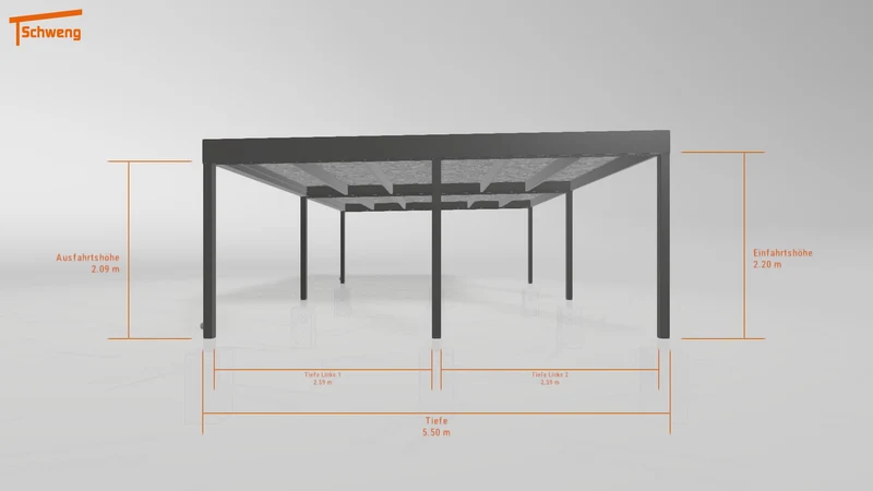 #DE Schweng Flachdachcarport C600 (ID bkp955)