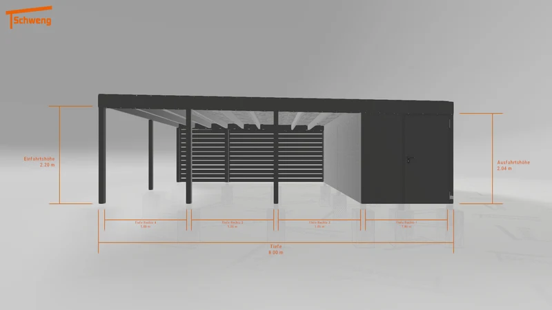 #DE Schweng Flachdachcarport C600+ (ID dvn532) #MTG