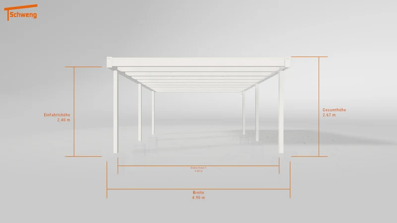 #DE Schweng Flachdachcarport C600+ (ID qdvjwv) #MTG