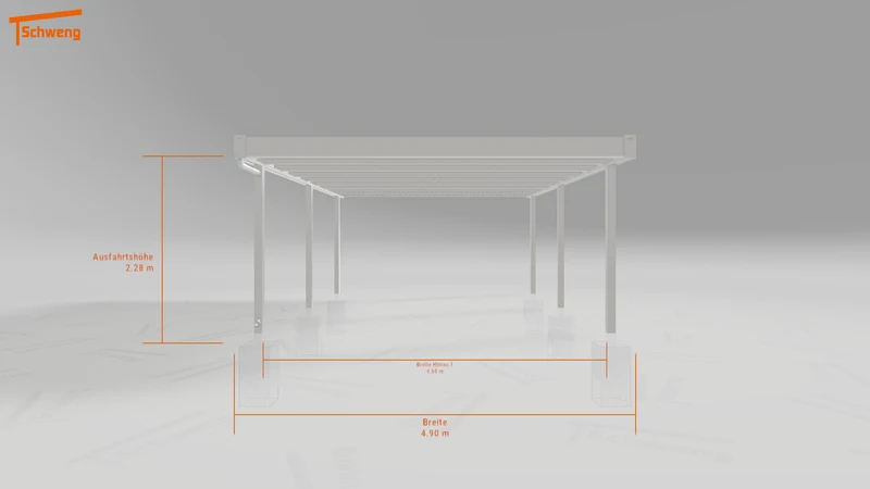 #DE Schweng Flachdachcarport C600+ (ID qdvjwv) #MTG