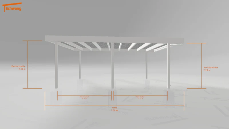 #DE Schweng Flachdachcarport C600+ (ID qdvjwv) #MTG