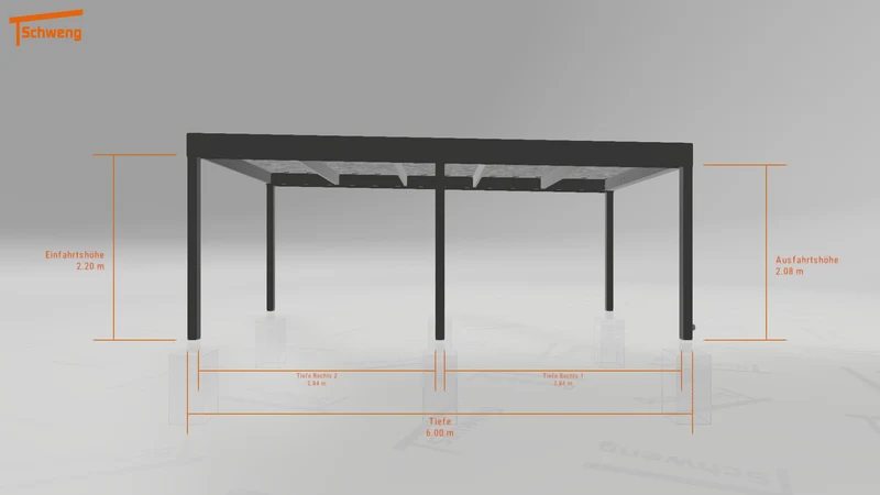 #DE Schweng Flachdachcarport C600 (ID rjnwzz) #MTG