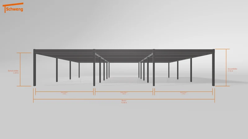 #DE Schweng Flachdachcarport C600+ (ID n5m7x7)