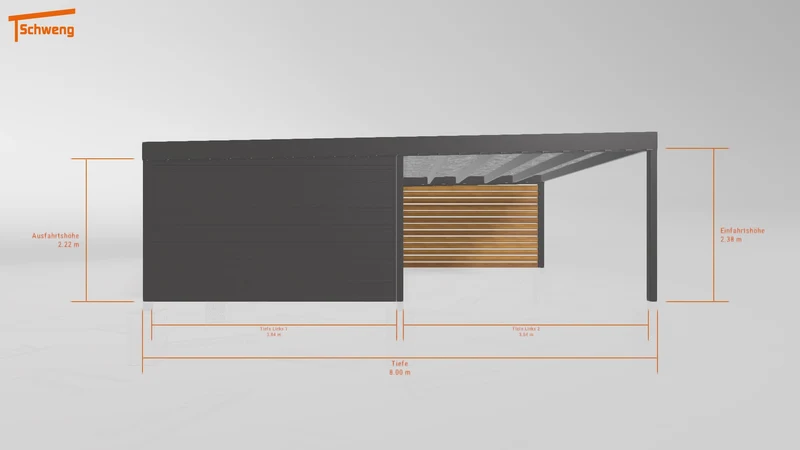 #DE Schweng Flachdachcarport C600+ (ID zbwjzy)
