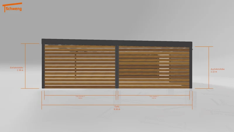 #DE Schweng Flachdachcarport C600+ (ID zbwjzy)