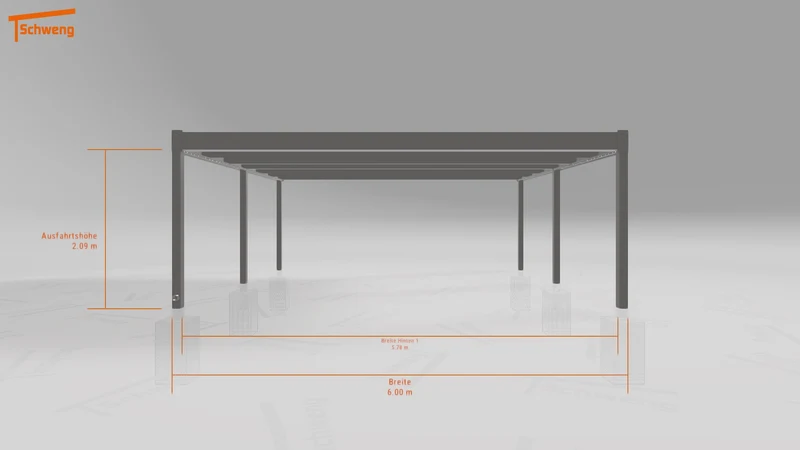 #DE Schweng Flachdachcarport C600 (ID jj8zb8)