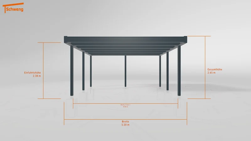 #DE Schweng Flachdachcarport C600+ (ID qdvj48) #MTG