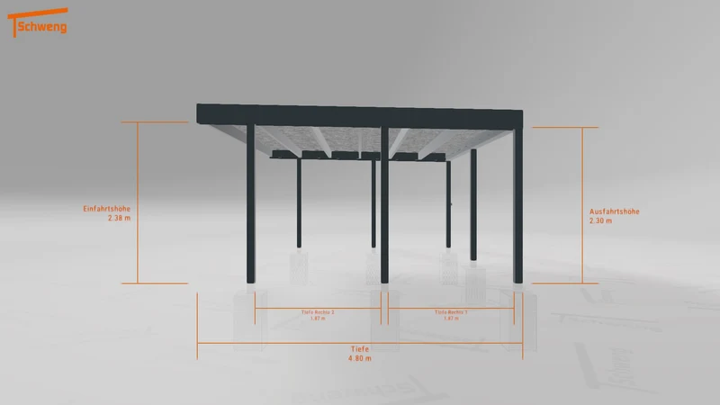 #DE Schweng Flachdachcarport C600+ (ID qdvj48) #MTG