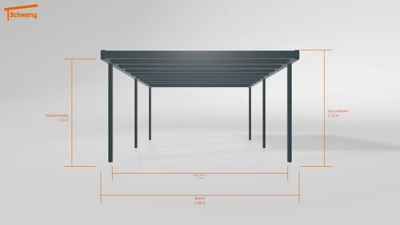 #DE Schweng Flachdachcarport C600+ (ID n5m7rb) #MTG