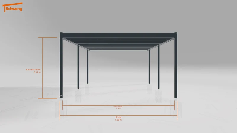 #DE Schweng Flachdachcarport C600+ (ID n5m7rb) #MTG