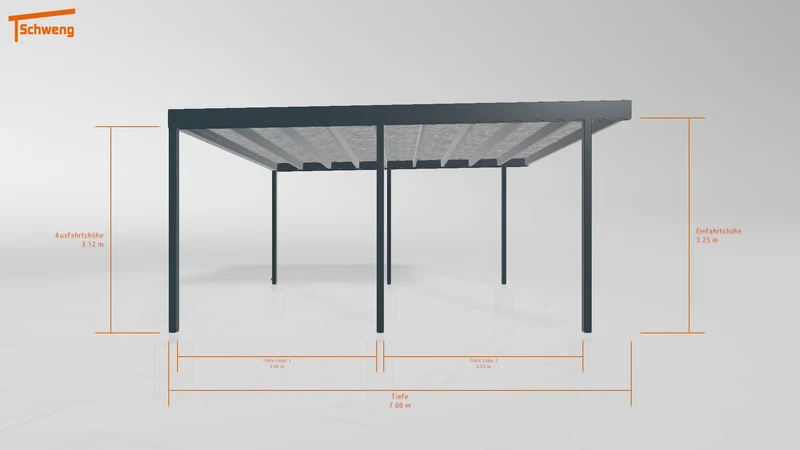 #DE Schweng Flachdachcarport C600+ (ID n5m7rb) #MTG