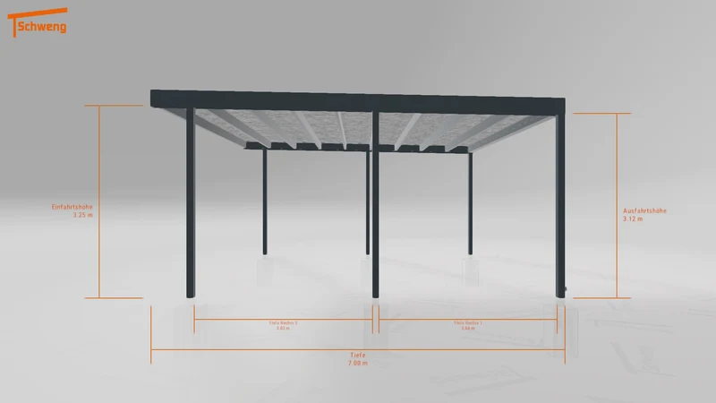 #DE Schweng Flachdachcarport C600+ (ID n5m7rb) #MTG