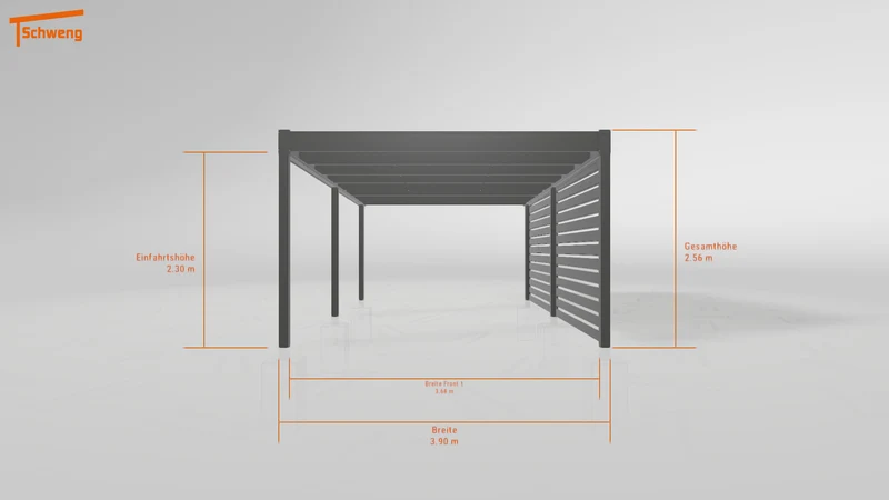 #DE Schweng Flachdachcarport C600 (ID mj25gg)