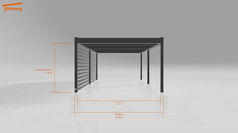 #DE Schweng Flachdachcarport C600 (ID mj25gg)