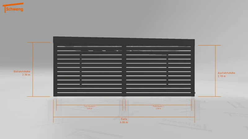#DE Schweng Flachdachcarport C600 (ID mj25gg)