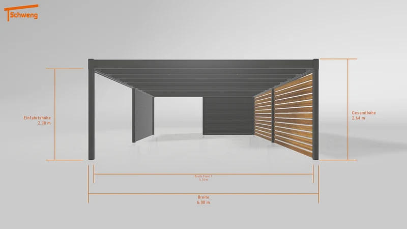 #DE Schweng Flachdachcarport C600+ (ID x78x2n) #MTG