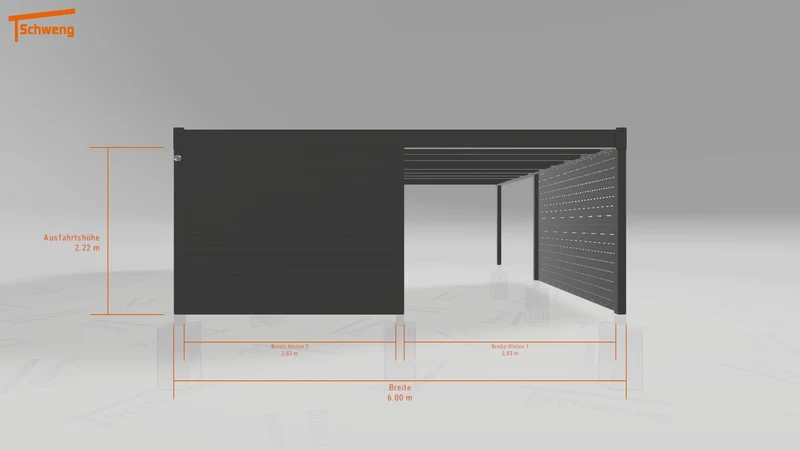 #DE Schweng Flachdachcarport C600+ (ID x78x2n) #MTG