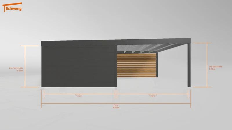 #DE Schweng Flachdachcarport C600+ (ID x78x2n) #MTG