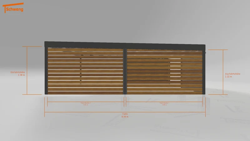 #DE Schweng Flachdachcarport C600+ (ID x78x2n) #MTG