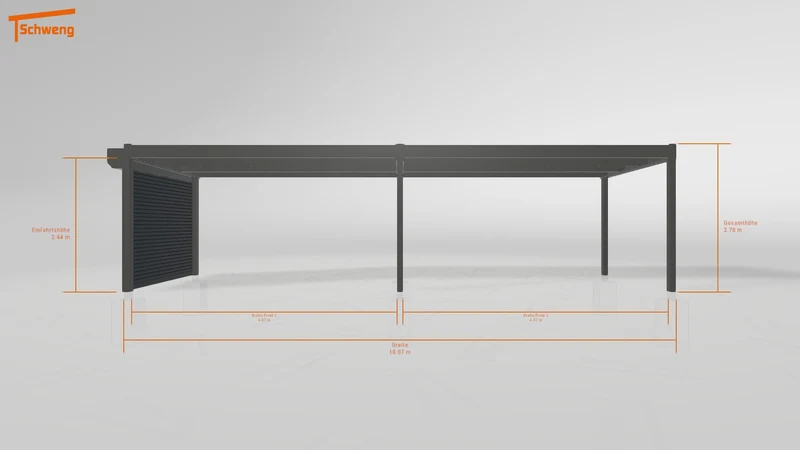 #DE Schweng Flachdachcarport C600 (ID k2jqy5)