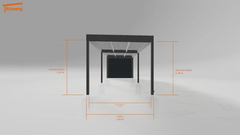 #DE Schweng Flachdachcarport C600 (ID k2jqy5)